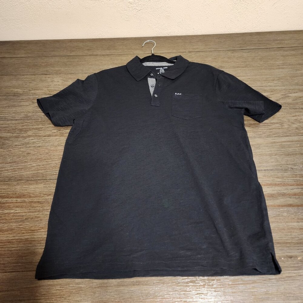 Michael Kors Men's Polo Pocketed with Embroidered Logo NWOT Black Med - Picture 2 of 7